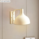 Modern gray metal domed wall sconce – hallway adjustable light