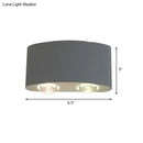 Modern gray metal piece cylindrical sconce lighting for living room