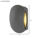 Modern gray oval wall light – outdoor warm white sconce