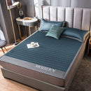 DecorBites™ Cooling Latex Bed Mat | Summer Cool Feel | Thicker & Foldable Queen Mat