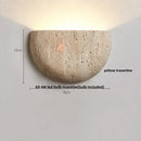 Modern gray stone double led wall lamp bedroom sconce