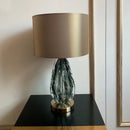 Modern gray swirl crystal table lamp bedroom night light