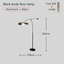 Modern gray & wood adjustable led pendant chandelier dining room