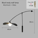 Modern gray & wood adjustable led pendant chandelier dining room