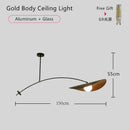 Modern gray & wood adjustable led pendant chandelier dining room