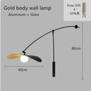 Modern gray & wood adjustable led pendant chandelier dining room