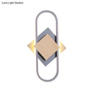DecorBites™ Nordic Iron 2-Layer Sconce Light with LED Wall Mount - Round/Square Design, Elliptical Frame, Warm/White Light - Bedroom Lamp