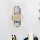 DecorBites™ Nordic Iron 2-Layer Sconce Light with LED Wall Mount - Round/Square Design, Elliptical Frame, Warm/White Light - Bedroom Lamp