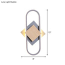 DecorBites™ Nordic Iron 2-Layer Sconce Light with LED Wall Mount - Round/Square Design, Elliptical Frame, Warm/White Light - Bedroom Lamp