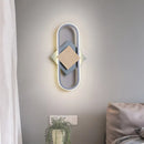 DecorBites™ Nordic Iron 2-Layer Sconce Light with LED Wall Mount - Round/Square Design, Elliptical Frame, Warm/White Light - Bedroom Lamp