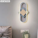 DecorBites™ Nordic Iron 2-Layer Sconce Light with LED Wall Mount - Round/Square Design, Elliptical Frame, Warm/White Light - Bedroom Lamp