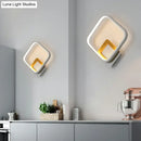 Modern gray & yellow square wall sconce 110v-120v bedroom light