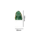Modern green agate crystal stone bookends living room decor