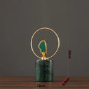 Modern green and gold agate crafts marble base art for living room