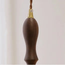 Modern green glass walnut wood pendant light dining room