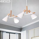 DecorBites™ Nordic Metal and Wood Hanging Lamp with 4-Light Tilt Shade in Green/Grey/White