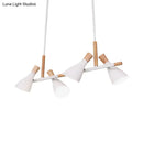 DecorBites™ Nordic Metal and Wood Hanging Lamp with 4-Light Tilt Shade in Green/Grey/White