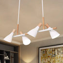 DecorBites™ Nordic Metal and Wood Hanging Lamp with 4-Light Tilt Shade in Green/Grey/White
