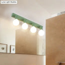 Modern green linear vanity mirror light bathroom 4 bulb wall sconce