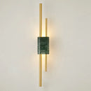 Modern green marble and gold light luxury wall lamp living room