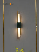 Modern green marble and gold light luxury wall lamp living room
