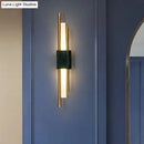 Modern green marble and gold wall sconce light bedroom decor