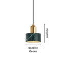 Modern green marble pendant light for dining room