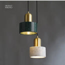 Modern green marble pendant light for dining room