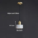 Modern green marble pendant light for dining room