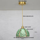Modern green mosaic crystal glass led pendant lamp dining room