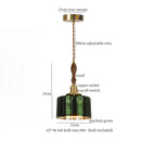 Modern green wave glass pendant light for living room
