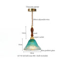 Modern green wave glass pendant light for living room