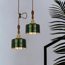 Modern green wave glass pendant light for living room