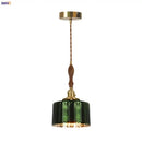 Modern green wave glass pendant light for living room