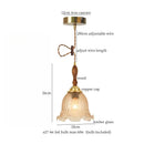 Modern green wave glass pendant light for living room