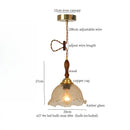 Modern green wave glass pendant light for living room