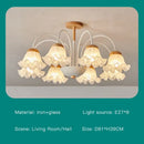 Modern green & white chandelier 8 glass globes living room light