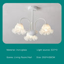 Modern green & white chandelier 8 glass globes living room light