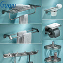 Modern grey bathroom accessories set stainless steel towel rack