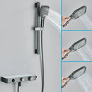 Modern grey digital shower faucet set with shelf for bathroom