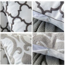 Modern grey geometric embroidered cushion cover living room set