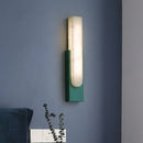 Modern grey marble led wall sconce bedroom bedside light
