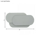 Modern grey oval metal sconce bedroom led wall light