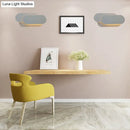 Modern grey oval metal sconce bedroom led wall light