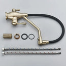 Modern gun gray kitchen faucet with dual handle pure water tap