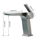 Modern gun grey basin faucet bathroom sink mixer tap