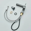 Modern gun grey digital display basin faucet bathroom temperature sensor