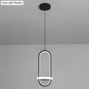 Modern halo ring bedside pendant light for bedroom
