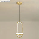 Modern halo ring bedside pendant light for bedroom