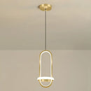 Modern halo ring bedside pendant light for bedroom